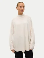 Swetry damskie - Vero Moda Sweter Plaza 10290784 Beżowy Loose Fit - miniaturka - grafika 1