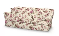 Pokrowce na meble - Dekoria Pokrowiec na sofę Tomelilla 3-osobową nierozkładaną różowo-beżowe róże na kremowym tle 194 x 80 x 76 cm Londres 644-141-07 - miniaturka - grafika 1