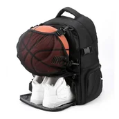 Plecaki - Plecak Sportowy Dla Sportowca Na Fitness Na Trening Z Kieszenią Z Komorą Na Buty i Piłkę Zolen Czarny OS - miniaturka - grafika 1