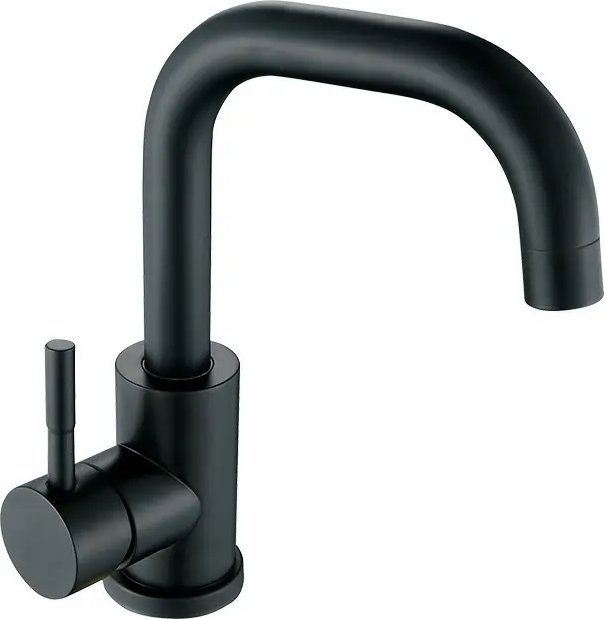 DELVANT SENTO BATERIA STOJĄCA ŁAZIENKOWA STAL CZARNA KWADRATOWA