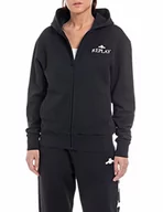 Bluzy damskie - Replay Damska bluza z kapturem, W3712A, 098, czarna, S, 098 BLACK, S - miniaturka - grafika 1