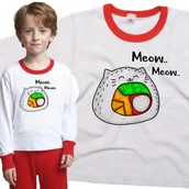 Piżamy dla dziewczynek - Piżama dziecięca Kot Sushi Uramaki 86/92 - VoloDonum - miniaturka - grafika 1