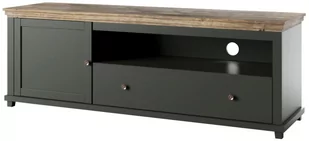 Szafka RTV EVORA 1D1S 181 zielona mat/dąb lefkas - Szafki RTV - miniaturka - grafika 1