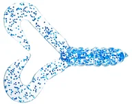 Przynęty - MANNS Twister Portki 42mm Przeźrocz. niebieski br. - miniaturka - grafika 1