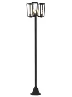Lampy ogrodowe - Lutec Pine 7196603012 lampa stojąca ogrodowa 3x12W E27 IP44 czarna - miniaturka - grafika 1