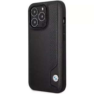 Etui na telefon BMW BMHCP14L22RBDK do Apple iPhone 14 Pro 6,1" czarny/black hardcase Leather Blue Dots - Etui i futerały do telefonów - miniaturka - grafika 2