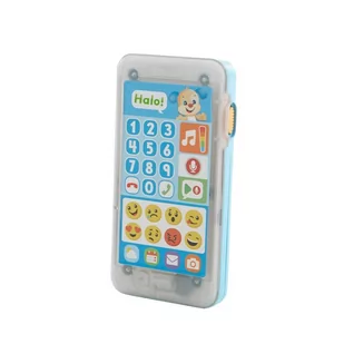 Fisher Price, Ucz się i śmiej!, smartfon interaktywny Nagraj wiadomość, FPR18 - Zabawki interaktywne dla dzieci - miniaturka - grafika 1
