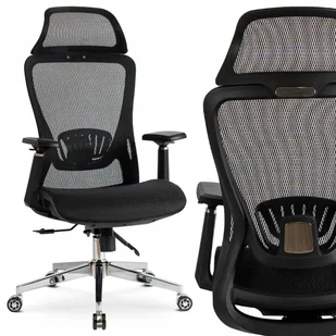 Fotel biurowy, krzesło biurowe Fotel Biurowy Krzesło Obrotowe Ergonomiczny Czarny LITOS - Fotele i krzesła biurowe Fotel biurowy, krzesło biurowe Fotel Biurowy Krzesło Obrotowe Ergonomiczny Czarny LITOS - Fotele i krzesła biurowe - miniaturka - grafika 1