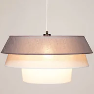 Lampy sufitowe - Britop Wisząca LAMPA loft AMAR 160960104 abażurowa OPRAWA zwis okrągły czarny szary - miniaturka - grafika 1