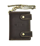 Portfele - WILD skórzany porfel męski 2901-BIC z łańcuchem 2901-BIC - miniaturka - grafika 1