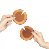 Tace i patery - Zestaw 2 Szt Okorowanych Podkładek Na Stół Śr. 9-12 Cm Drewno Czeremchy Olejowany Naturalny Pdop_0912X10_Do2 / Wamar-Sosenka - miniaturka - grafika 1