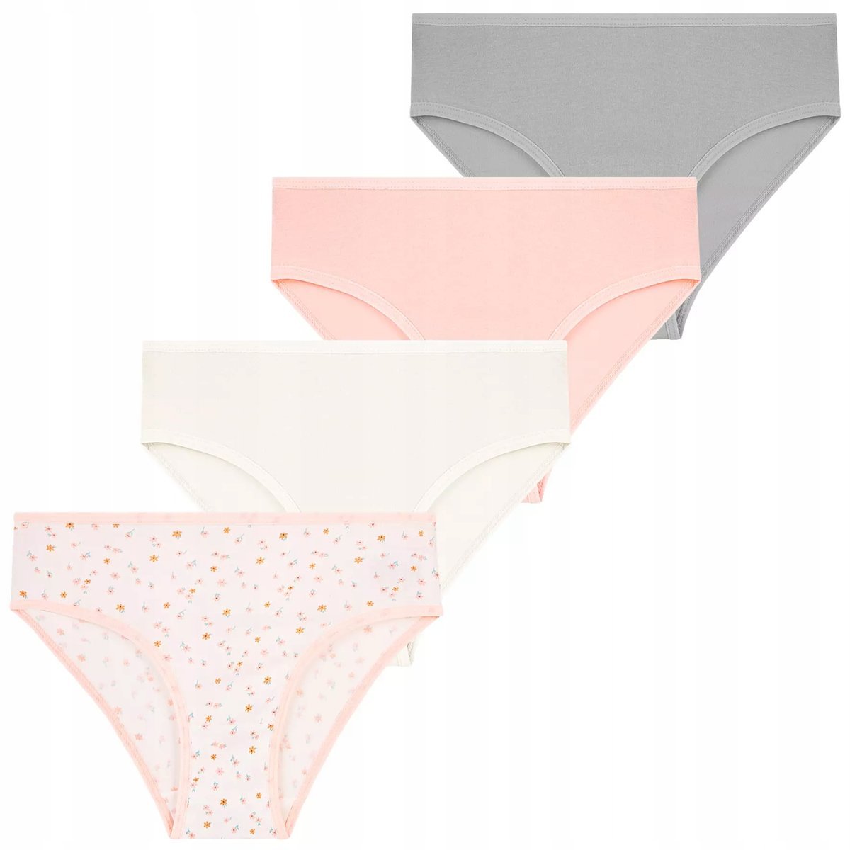 Majtki Figi 4 szt dla Dziewczynki Gładkie Bawełniane Kolorowe MORAJ 86-92