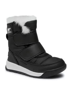 Buty dla dziewczynek - Sorel Śniegowce Childrens Whitney II Strap NC3875 Czarny - grafika 1
