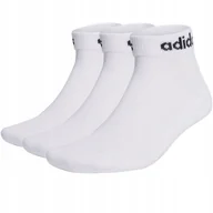 Skarpetki męskie - Skarpety adidas Linear Ankle Socks Cushioned Socks 3p białe HT3457 40-42 - miniaturka - grafika 1