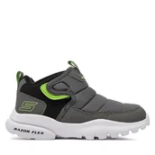 Buty dla chłopców - Trzewiki Skechers Cool Break 403784L/CCBK Szary - miniaturka - grafika 1