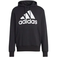 Bluzy męskie - Bluza męska adidas Essentials French Terry Big Logo Hoodie czarna IC9363 S - miniaturka - grafika 1
