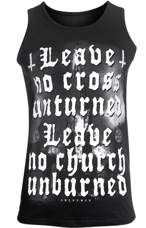 koszulka na ramiączkach AMENOMEN - LEAVE NO CROSS UNTURNED, LEAVE NO CHURCH UNBURNED (OMEN119KR)-S