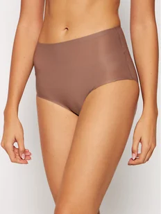 Chantelle Figi klasyczne z wysokim stanem Soft Stretch C26470 Brązowy - Majtki damskie - miniaturka - grafika 1