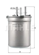 Filtry paliwa - Filtr paliwa Mahle KL 838 - miniaturka - grafika 1