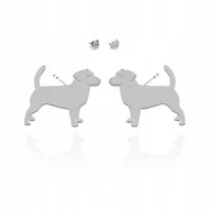 Kolczyki - Kolczyki Srebro 925 z psem Jack Russell Terrier Krótkowłosy DEDYKACJA - miniaturka - grafika 1