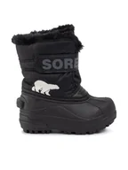 Buty dla chłopców - Sorel Śniegowce Childrens Snow Commander NC1960 Czarny - miniaturka - grafika 1