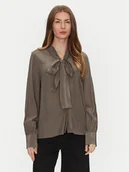 Bluzki damskie - Gap Bluzka 618636-00 Brązowy Regular Fit - miniaturka - grafika 1