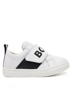 Buty dla chłopców - BOSS Sneakersy J52161 S Biały - miniaturka - grafika 1