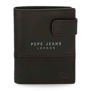 Pepe Jeans Kingdom Portfel pionowy z zapięciem na kliknięcie, unikalny, Czarny, única, Portfel pionowy z zamknięciem kliknięcia - Portfele - miniaturka - grafika 1