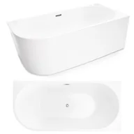 Wanny - Wanna wolnostojąca przyścienna NAROŻNA PULA PRAWA 170 x 80 cm biała system przelewowy - miniaturka - grafika 1