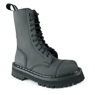 Botki męskie - glany ALTERCORE czarne 10-dziurkowe (353 VEGETARIAN NUBUCK BLACK)-44 - miniaturka - grafika 1