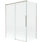 Parawany nawannowe - Mexen Rox parawan nawannowy 2-skrzydłowy rozsuwany 120 + 70 x 150 cm, transparent, nikiel szczotkowany - 8C9-120-070-97-00 - miniaturka - grafika 1