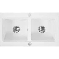 Zlewozmywaki - Rea Zlewozmywak granitowy Rea CADDY white ZLE-00133 - miniaturka - grafika 1