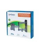 Uchwyty do monitorów - Manhattan Uchwyt ścienny do TV LED/LCD/PDP dwuprzegubowy 13-27'' 20kg VESA czarn - miniaturka - grafika 1