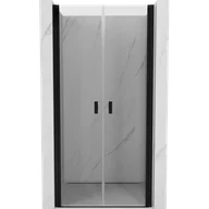 Ścianki i drzwi prysznicowe - Mexen Mist drzwi prysznicowe uchylne 110 cm, transparent, czarne - 8A7-110-000-70-00 - miniaturka - grafika 1