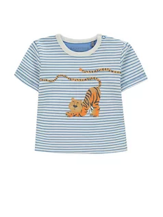 Kaftaniki dla niemowląt - bellybutton Koszulka w kolorze niebiesko-białym - grafika 1