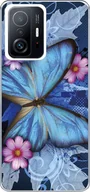 Etui i futerały do telefonów - King Design Etui kompatybilne z Xiaomi Mi 11T / 11T Pro Plastikowe miękkie etui na telefon - Etui na telefon Butterfly Blue - miniaturka - grafika 1