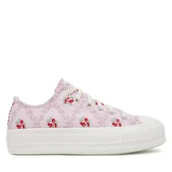 Trampki damskie - Trampki Converse Chuck Taylor All Star Lift Platform Rose Cross Stitch A13660C Różowy - miniaturka - grafika 1