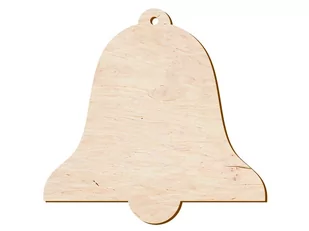 Zawieszka drewniana Dzwonek - 10 cm - 1 szt. - Ozdoby bożonarodzeniowe - miniaturka - grafika 1