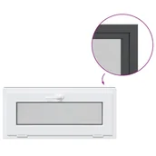 Tablice i flipcharty - vidaXL Okno piwniczne RISOR 90x40 cm uchylne 3 szyby antracyt - miniaturka - grafika 1