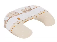 Poduszki do karmienia - Rogal poduszka fasolka dziecięca do karmienia BAWEŁNA - Miś przyjaciel beż - miniaturka - grafika 1