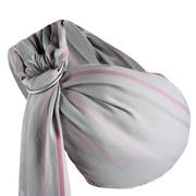 Nosidełka dla dzieci - Chusta Zaffiro Hug Me Diamond paski różowo-szare 3,5-13kg - miniaturka - grafika 1