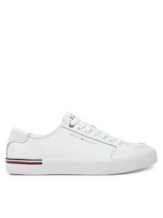 Tommy Hilfiger Tenisówki Core Corporate Vulc Leather FM0FM05399 Biały - Trampki męskie - miniaturka - grafika 1