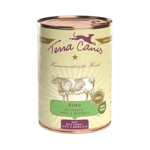 Terra Canis Classic Adult 6 x 400 g Wołowina z marchwią, jabłkami i ryżem naturalnym - Mokra karma dla psów - miniaturka - grafika 1