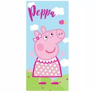 Okrycia kąpielowe dla dzieci - Ręcznik plażowy kąpielowy szybkoschnący ŚWINKA PEPPA 70x140 - miniaturka - grafika 1