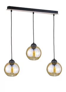 Ambre lampa wisząca 3-punktowa czarna/drewno 2020 - Lampy sufitowe - miniaturka - grafika 1