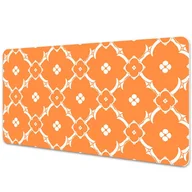Podkładki na biurko - Mata ochronna na blat Pomarańczowe kwiaty 90x45 cm - miniaturka - grafika 1