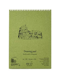 SM.LT EB-20ts OA Authentic Line A4 szkicownik, 290 GSM/naturalna biel szorstki naturalny, 20 arkuszy papieru, z perforacją, recyklingowej pokrywka, z podwójnym zamkiem spirala EB-20TS/OA - Notesy i bloczki - miniaturka - grafika 1