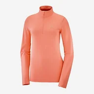 Kurtki i kamizelki sportowe damskie - Salomon Bluza do biegania damska COMET SEAMLESS HALF ZIP W - miniaturka - grafika 1