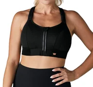 Biustonosze - BIUSTONOSZ SPORTOWY SHEFIT CZARNY MOCNE PODTRZYMANIE REGULOWANY 6XL - miniaturka - grafika 1