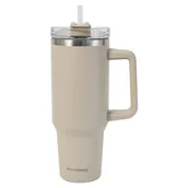 Kubki termiczne - STALOWY KUBEK TERMICZNY TERMOS 1100ml Z RĄCZKĄ I SŁOMKĄ KLAUSBERG KB-7944 - miniaturka - grafika 1